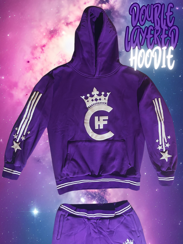 H.F.C- SHOOTING STARS (PUFF PRINT) CROWN LOGO SWEATSUIT