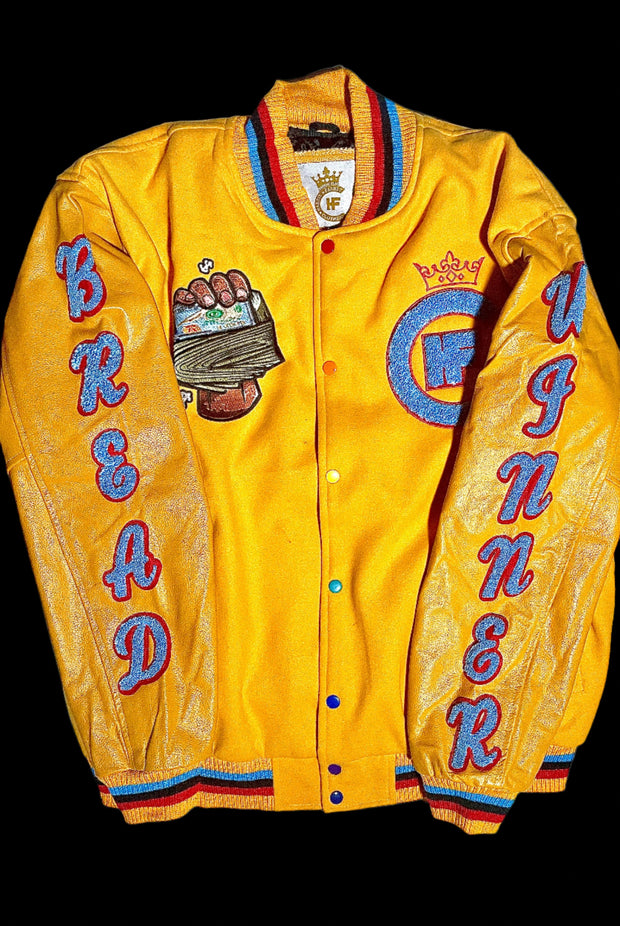 H.F.C-CUSTOM LEATHER "BREAD WINNER" (LETTERMAN JACKET)