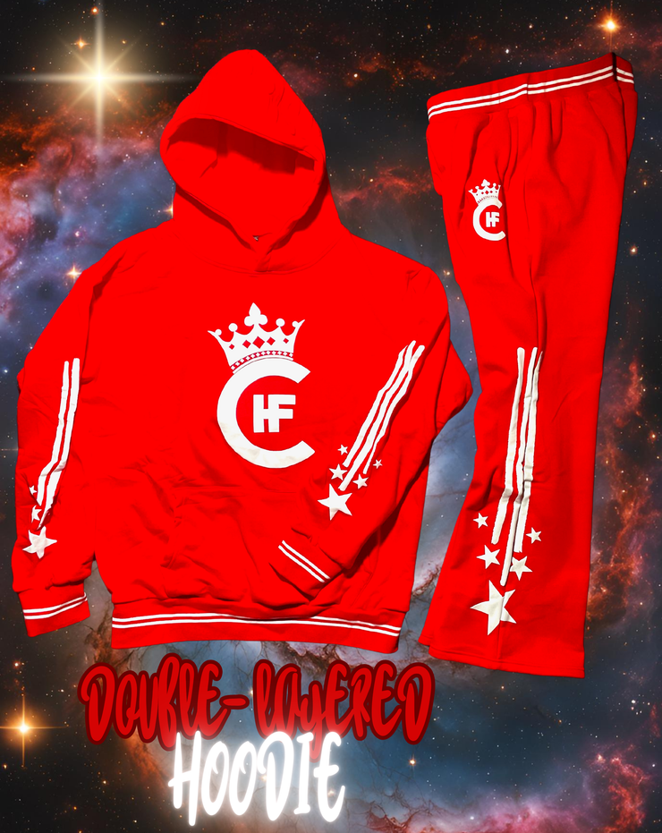 H.F.C- SHOOTING STARS (PUFF PRINT) CROWN LOGO SWEATSUIT