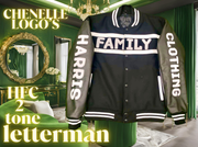 HFC- 1 0F 1 CUSTOM LEATHER/WHOOL  LETTERMAN JACKET