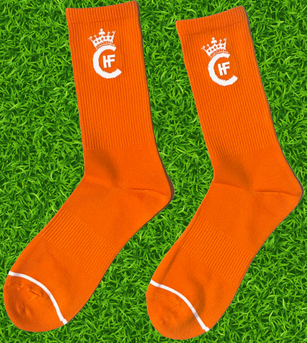 ORANGE H.F.C CROWN LOGO SOCKS