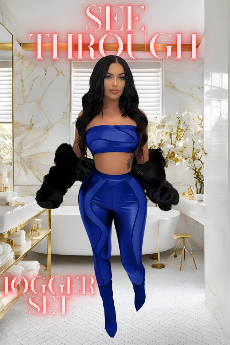 H.F.C- SEE THROUGH  JOGGER SET (JACKET NOT INCLUDED!)