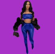 HFC-(BLUE) SEE THROUGH JOGGER. (FRONT VIEW) (NOTE: JACKET NOT INCLUDED!)